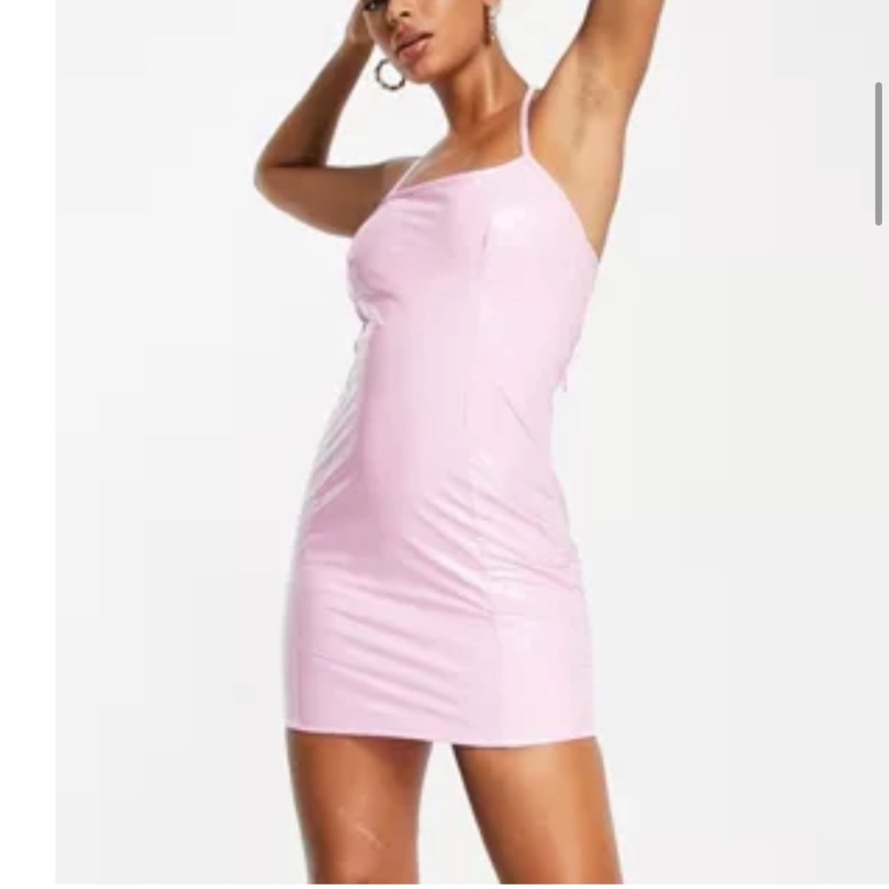 Halter neck mini dress